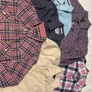 Ben Sherman/Express Men's Plaid and Patterned Casual Shirts - lot of 6 - M